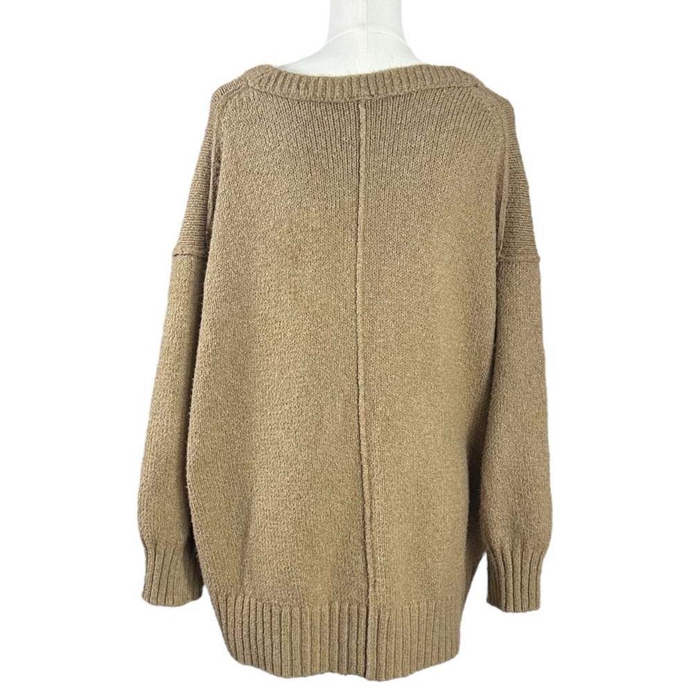 Free People Retro 90s Brookside Slouchy Tunic Sweater Camel Tan Medium - Picture 9 of 17